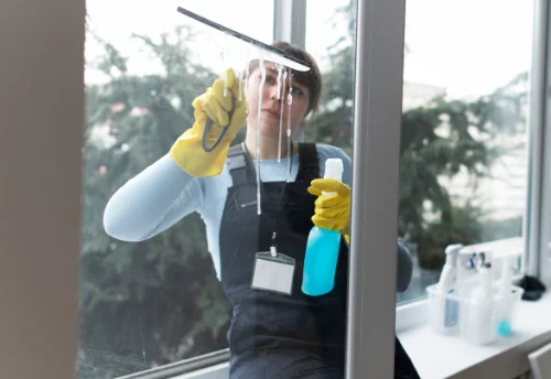 Nettoyage de vitres intérieures et extérieures aux Ormes